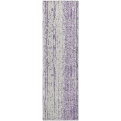 Premium Machine Washable Mayfield AMF861 Purple 2'3" x 7'6" Runner Rug