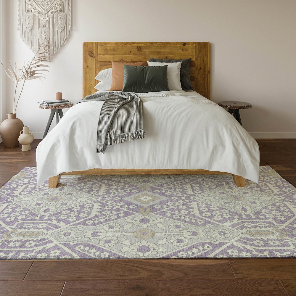 Premium Machine Washable Mayfield AMF863 Lavender 2'6" x 3'10" Rug