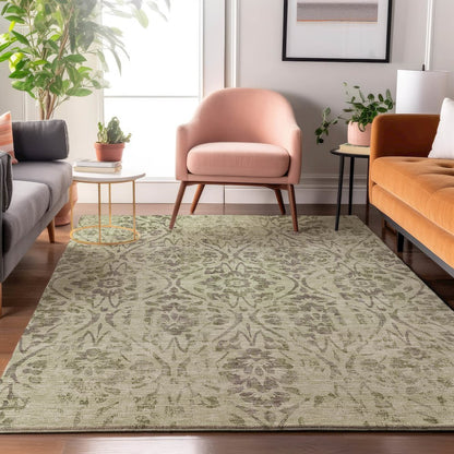 Premium Machine Washable Mayfield AMF868 Aloe 2'6" x 3'10" Rug