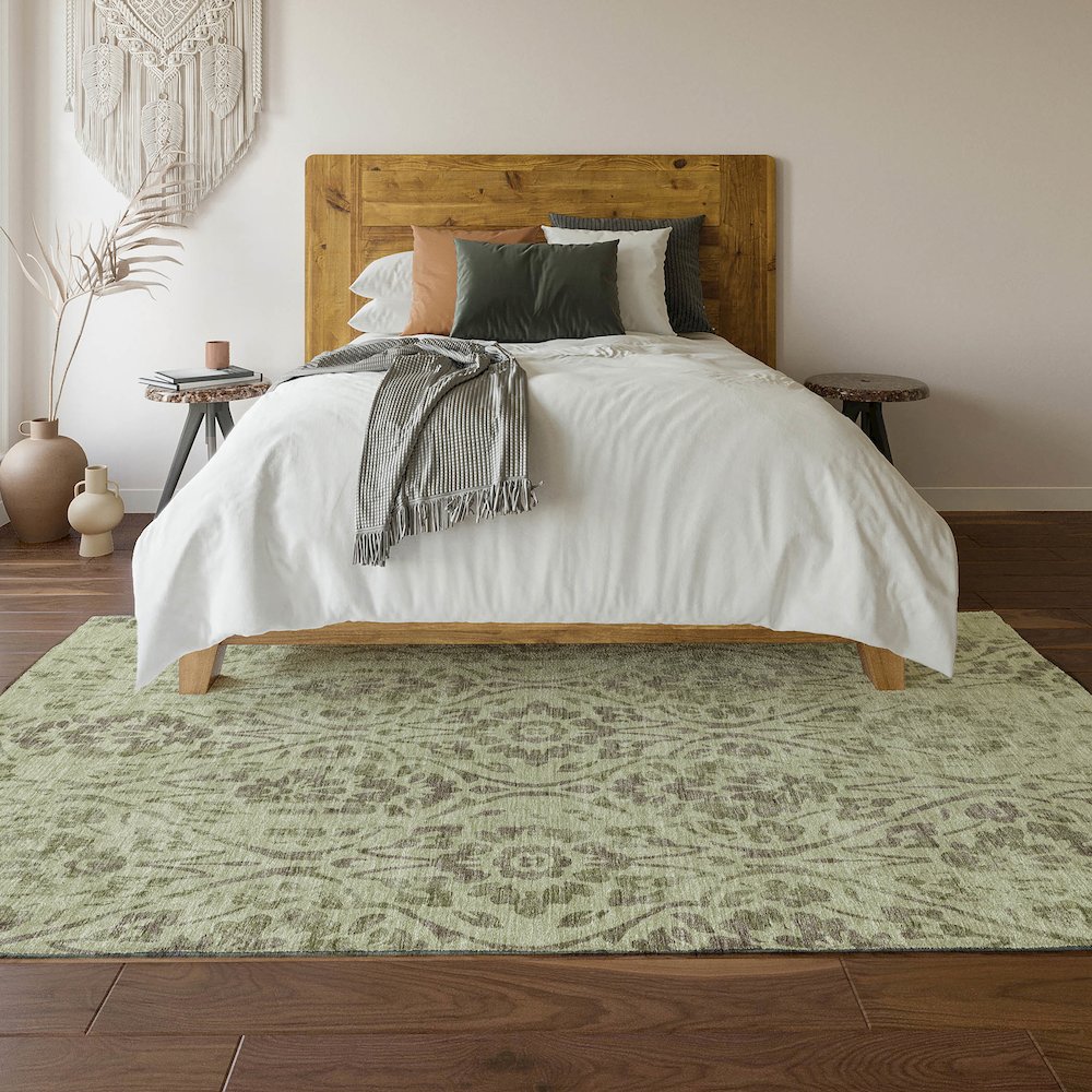Premium Machine Washable Mayfield AMF868 Aloe 2'6" x 3'10" Rug