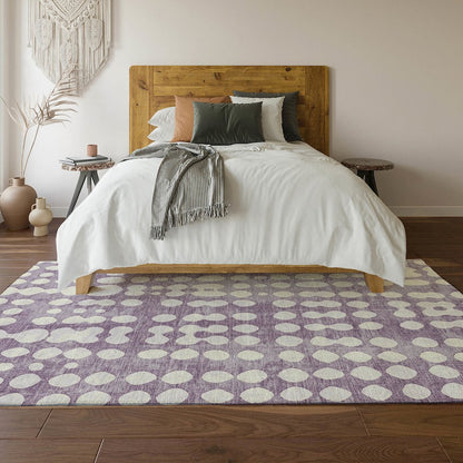 Premium Machine Washable Mayfield AMF869 Purple 2'6" x 3'10" Rug