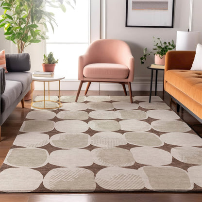 Premium Machine Washable Mayfield AMF870 Brown 2'6" x 3'10" Rug