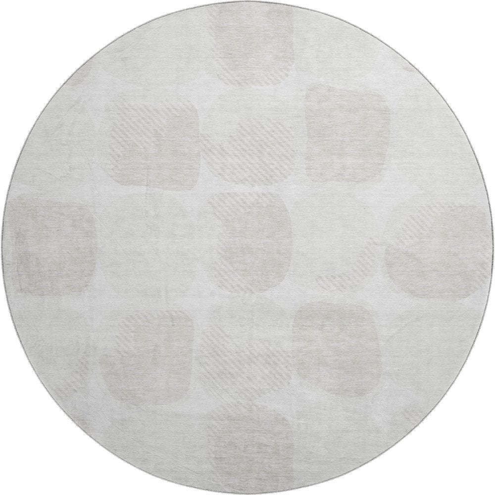 Premium Machine Washable Mayfield AMF870 Ivory 8' x 8' Round Rug