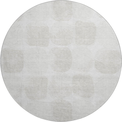 Premium Machine Washable Mayfield AMF870 Ivory 8' x 8' Round Rug