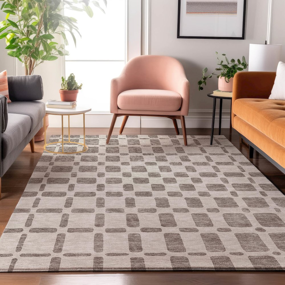 Premium Machine Washable Mayfield AMF871 Taupe 2'6" x 3'10" Rug