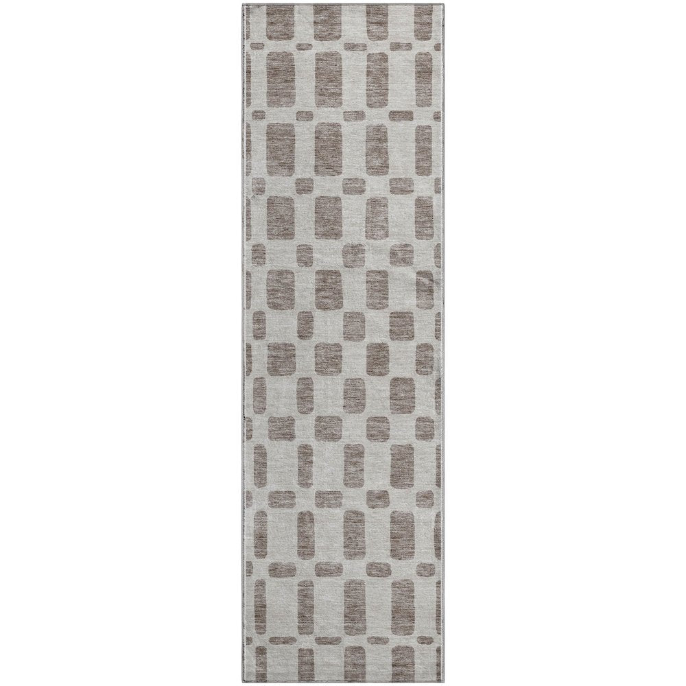 Premium Machine Washable Mayfield AMF871 Taupe 2'3" x 7'6" Runner Rug
