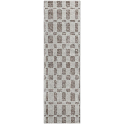 Premium Machine Washable Mayfield AMF871 Taupe 2'3" x 7'6" Runner Rug