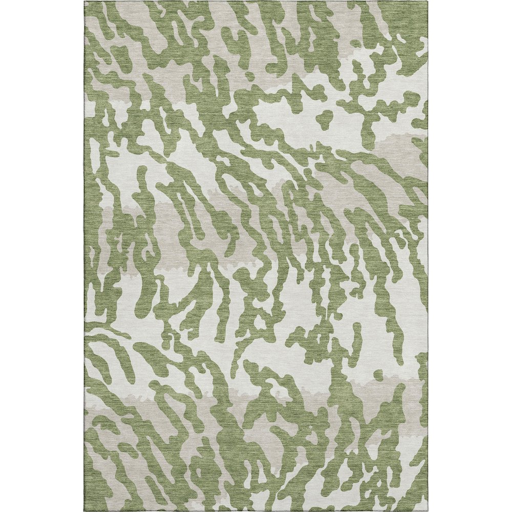 Premium Machine Washable Mayfield AMF873 Green 2'6" x 3'10" Rug