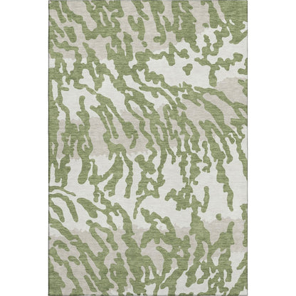 Premium Machine Washable Mayfield AMF873 Green 2'6" x 3'10" Rug