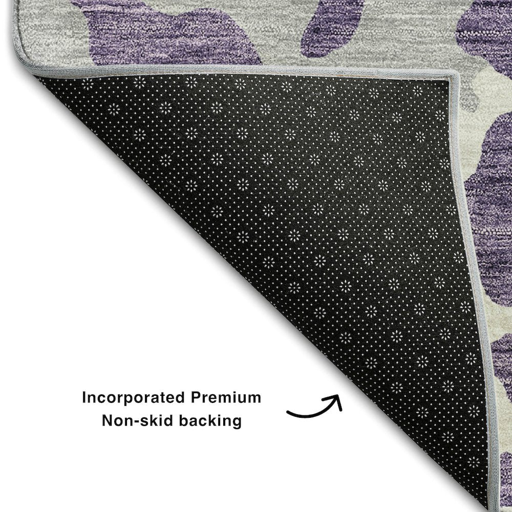 Premium Machine Washable Mayfield AMF873 Purple 1'8" x 2'6" Rug