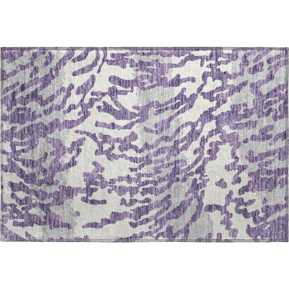 Premium Machine Washable Mayfield AMF873 Purple 1'8" x 2'6" Rug