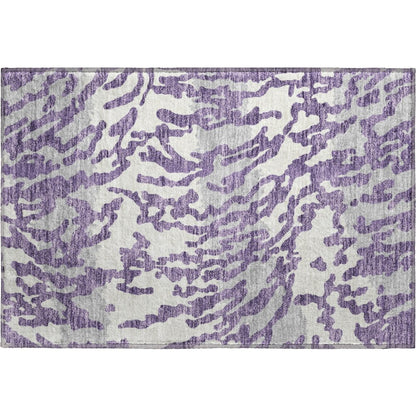 Premium Machine Washable Mayfield AMF873 Purple 1'8" x 2'6" Rug