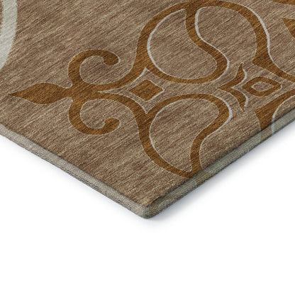 Premium Machine Washable Mayfield AMF874 Terracotta 1'8" x 2'6" Rug