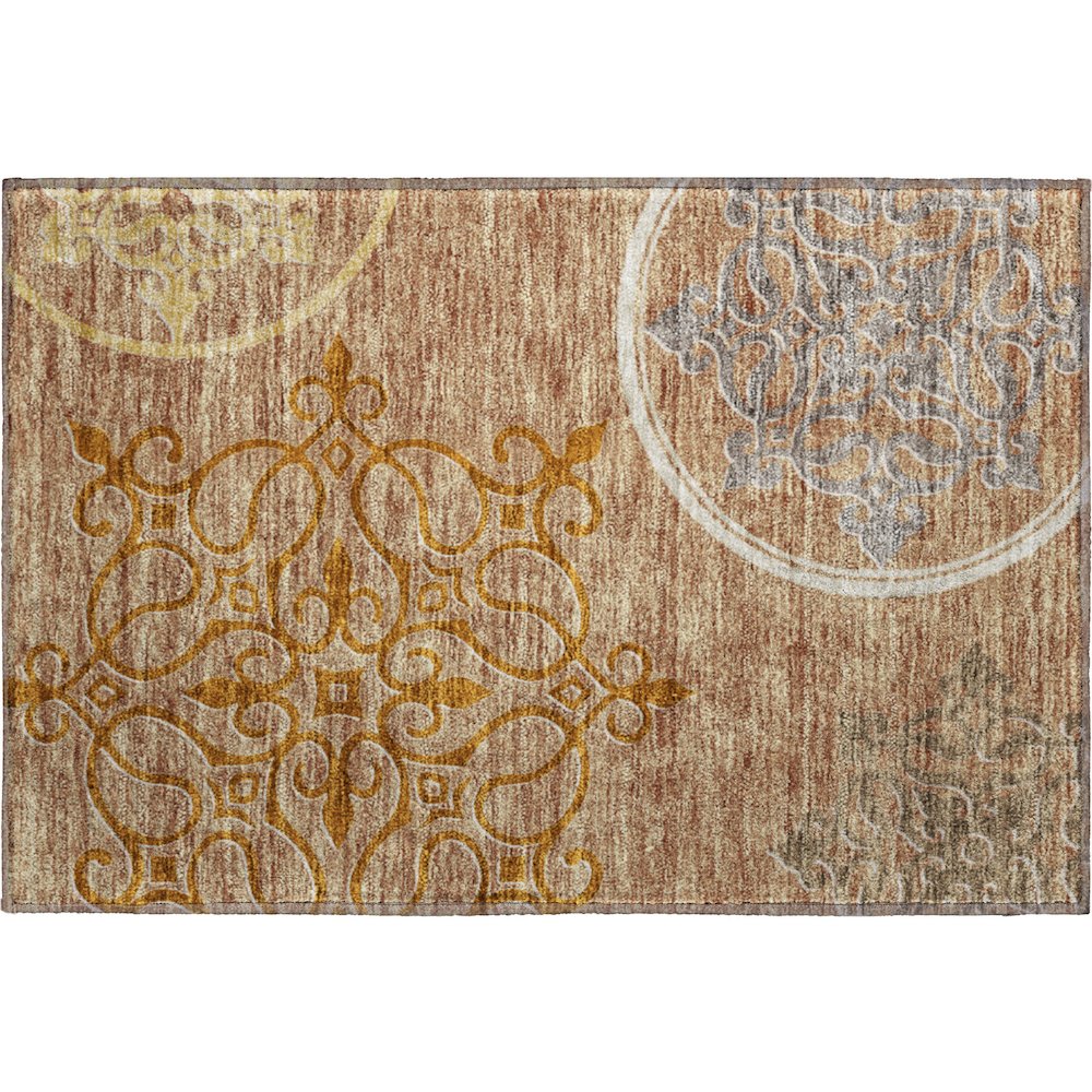 Premium Machine Washable Mayfield AMF874 Terracotta 1'8" x 2'6" Rug