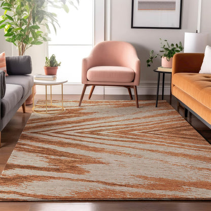 Premium Machine Washable Mayfield AMF876 Paprika 2'6" x 3'10" Rug