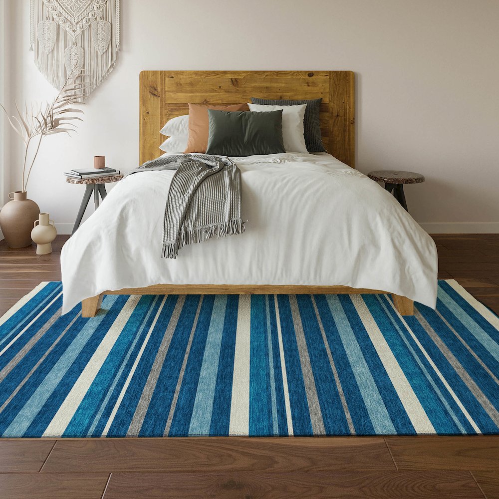Premium Machine Washable Mayfield AMF879 Denim 2'6" x 3'10" Rug
