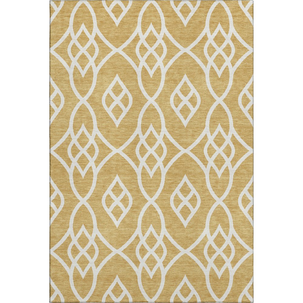 Premium Machine Washable Mayfield AMF884 Gold 2'6" x 3'10" Rug