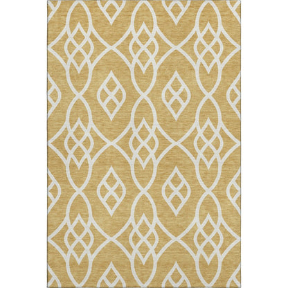 Premium Machine Washable Mayfield AMF884 Gold 2'6" x 3'10" Rug