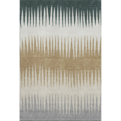 Premium Machine Washable Mayfield AMF886 Charcoal 2'6" x 3'10" Rug