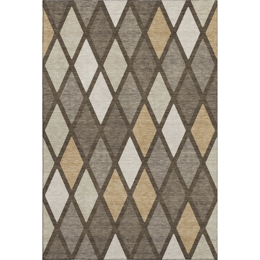 Premium Machine Washable Mayfield AMF887 Brown 2'6" x 3'10" Rug
