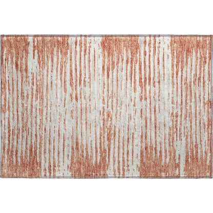 Premium Machine Washable Mayfield AMF888 Coral 1'8" x 2'6" Rug