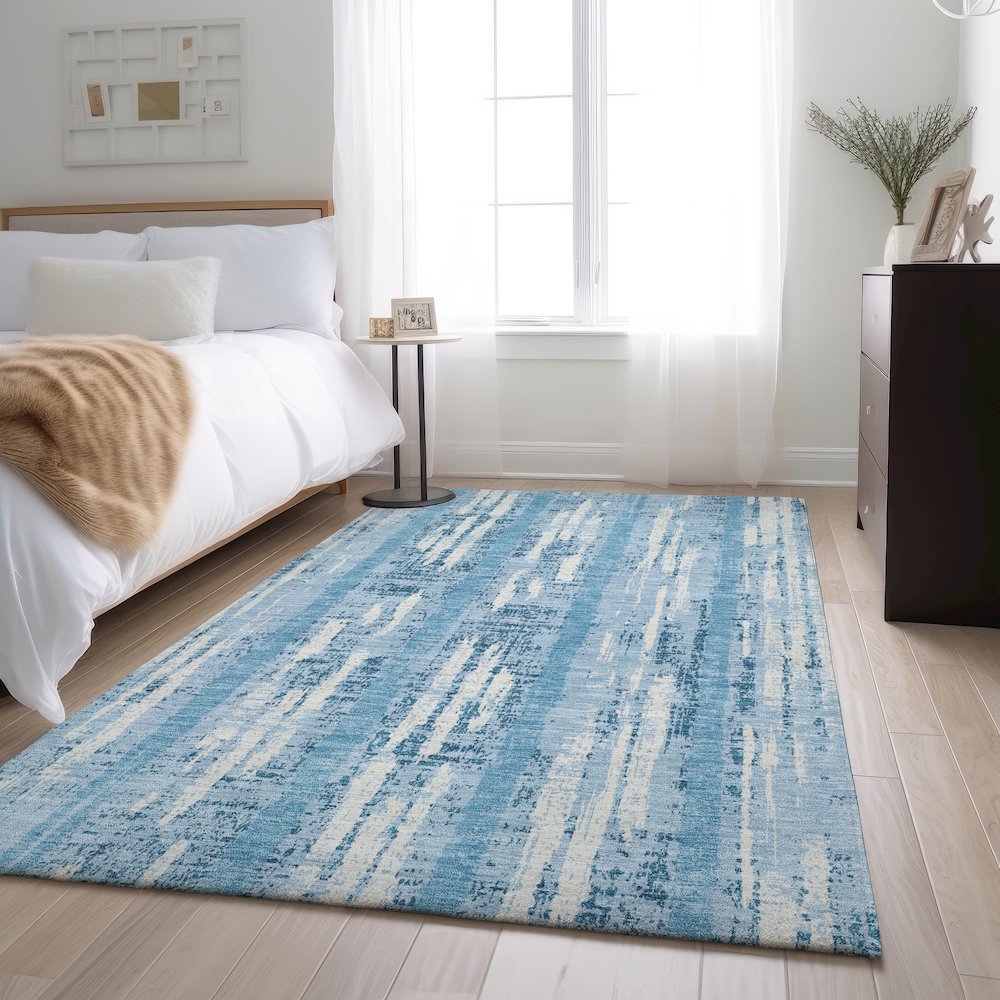 Premium Machine Washable Mayfield AMF892 Sky 2'6" x 3'10" Rug