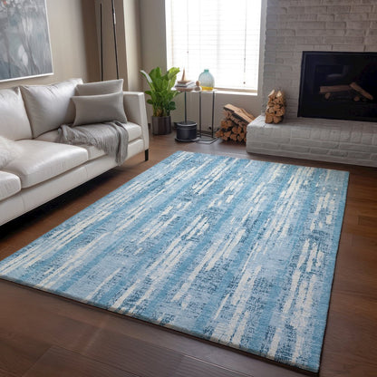 Premium Machine Washable Mayfield AMF892 Sky 2'6" x 3'10" Rug