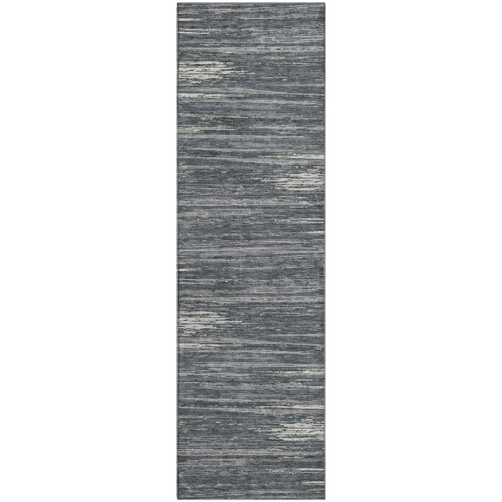 Premium Machine Washable Mayfield AMF896 Gray 2'3" x 7'6" Runner Rug