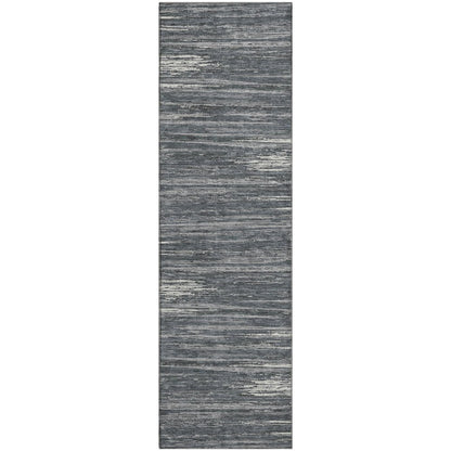 Premium Machine Washable Mayfield AMF896 Gray 2'3" x 7'6" Runner Rug