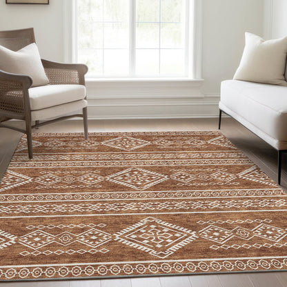 Premium Machine Washable Mayfield AMF901 Paprika 2'6" x 3'10" Rug