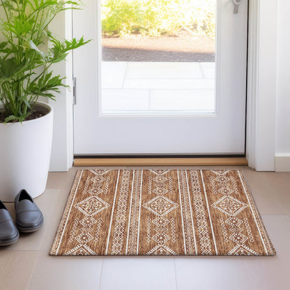 Premium Machine Washable Mayfield AMF901 Paprika 1'8" x 2'6" Rug
