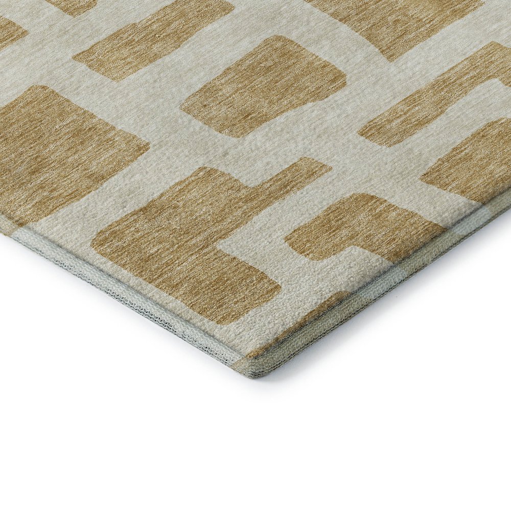 Premium Machine Washable Mayfield AMF903 Gold 1'8" x 2'6" Rug