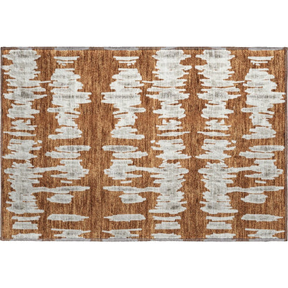 Premium Machine Washable Mayfield AMF905 Paprika 1'8" x 2'6" Rug