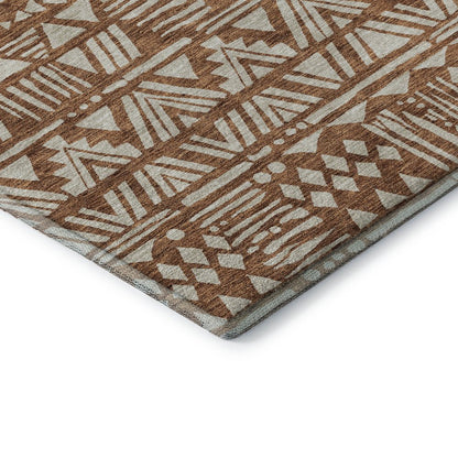 Premium Machine Washable Mayfield AMF907 Terracotta 1'8" x 2'6" Rug