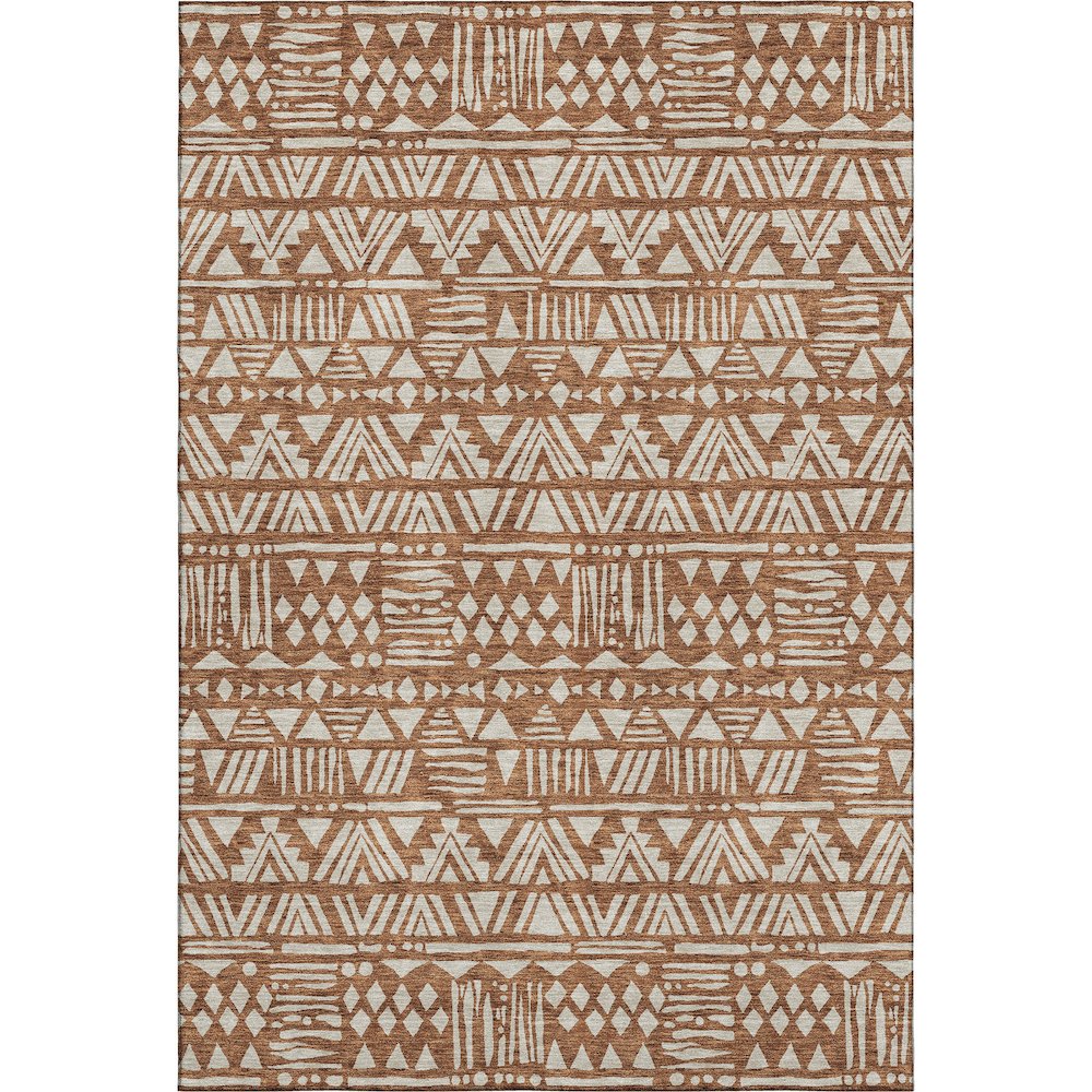 Premium Machine Washable Mayfield AMF907 Terracotta 2'6" x 3'10" Rug