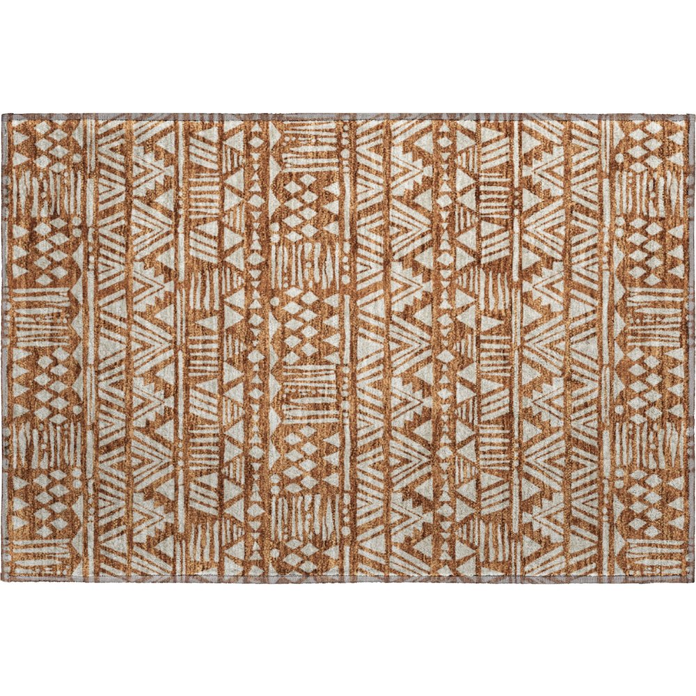Premium Machine Washable Mayfield AMF907 Terracotta 1'8" x 2'6" Rug