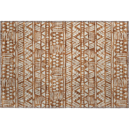 Premium Machine Washable Mayfield AMF907 Terracotta 1'8" x 2'6" Rug