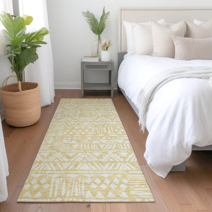 Premium Machine Washable Mayfield AMF907 Wheat 2'3" x 7'6" Runner Rug