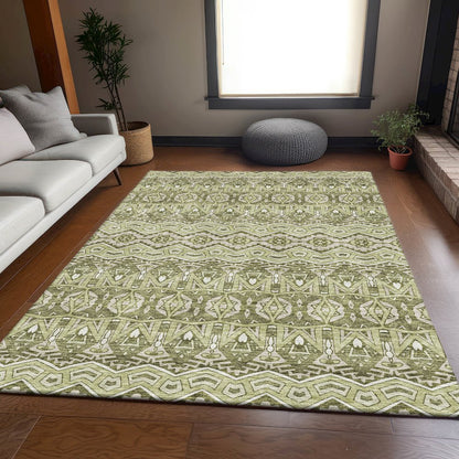 Premium Machine Washable Mayfield AMF909 Aloe 2'6" x 3'10" Rug