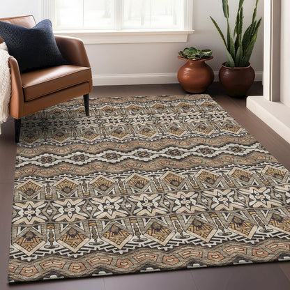 Premium Machine Washable Mayfield AMF909 Taupe 2'6" x 3'10" Rug