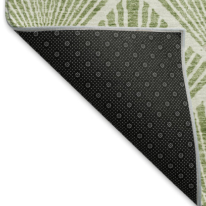 Premium Machine Washable Mayfield AMF914 Green 1'8" x 2'6" Rug