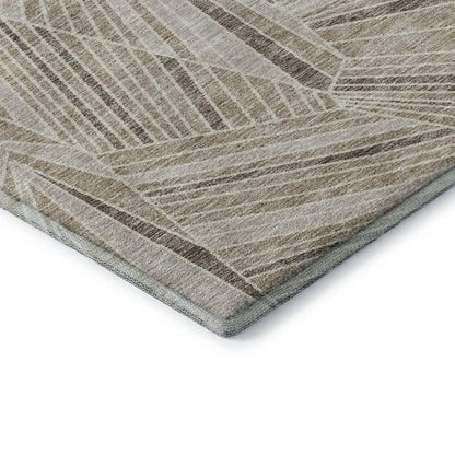 Premium Machine Washable Mayfield AMF915 Beige 1'8" x 2'6" Rug