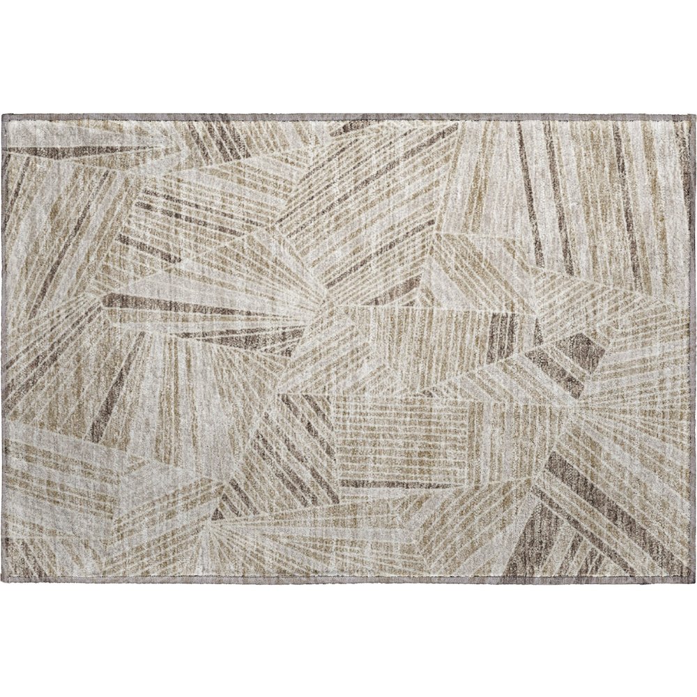 Premium Machine Washable Mayfield AMF915 Beige 1'8" x 2'6" Rug