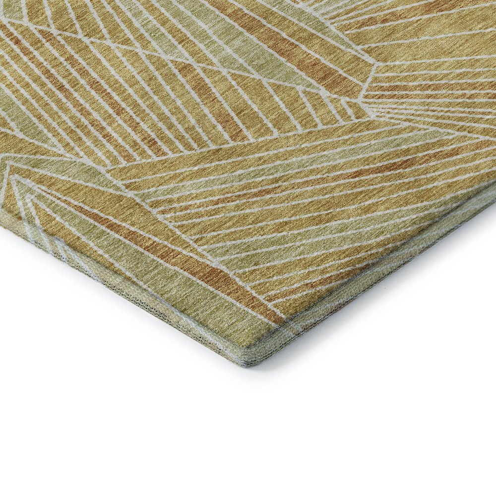 Premium Machine Washable Mayfield AMF915 Gold 1'8" x 2'6" Rug