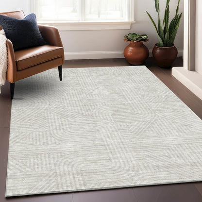 Premium Machine Washable Mayfield AMF917 Ivory 2'6" x 3'10" Rug