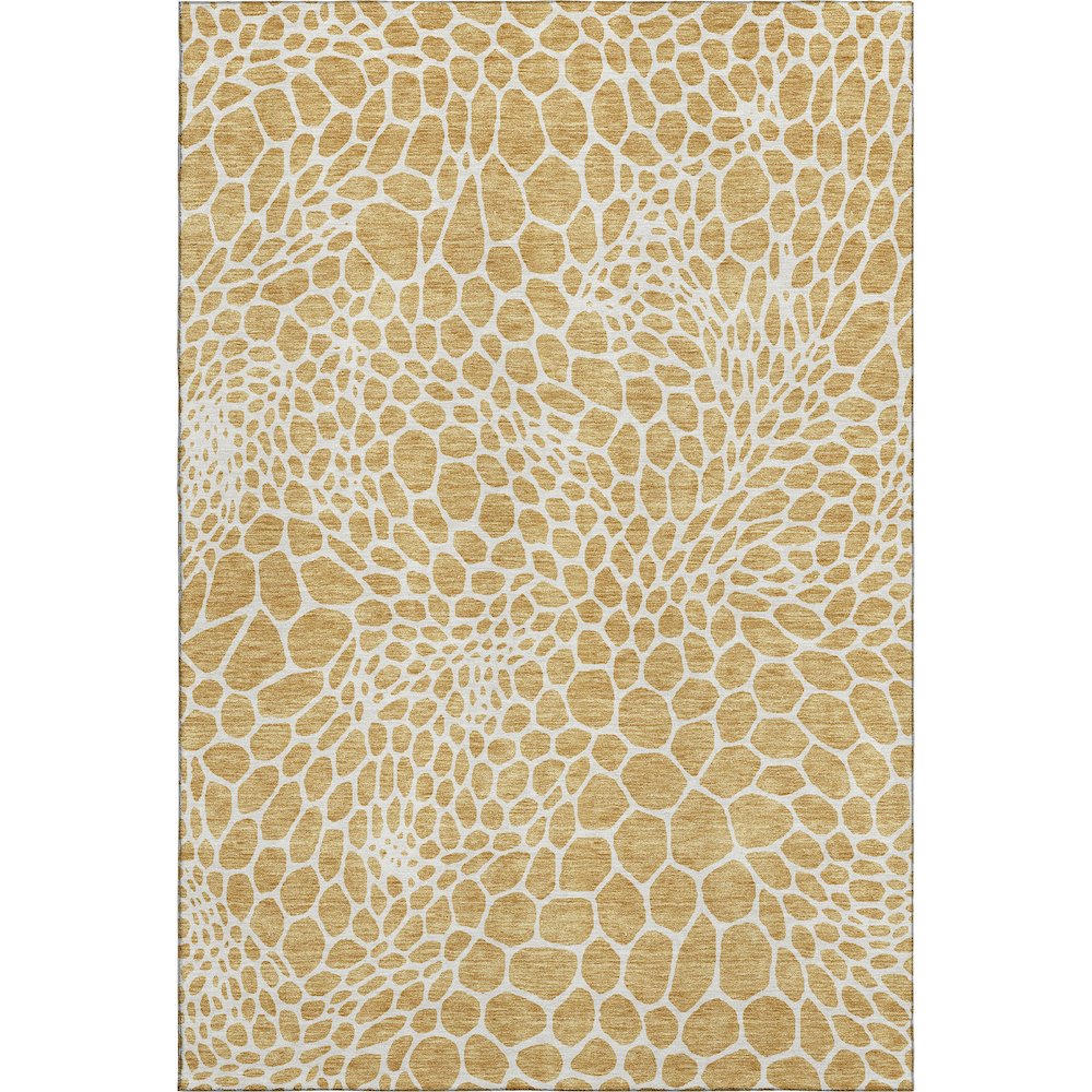 Premium Machine Washable Mayfield AMF919 Gold 2'6" x 3'10" Rug