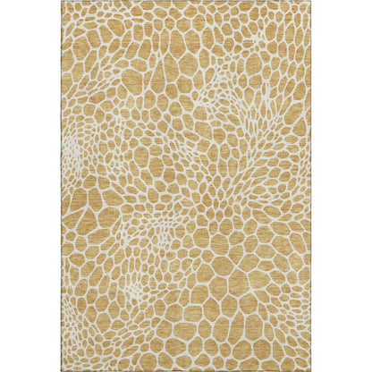 Premium Machine Washable Mayfield AMF919 Gold 2'6" x 3'10" Rug