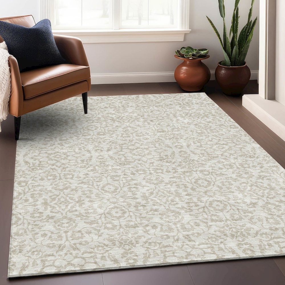 Premium Machine Washable Mayfield AMF920 Ivory 2'6" x 3'10" Rug