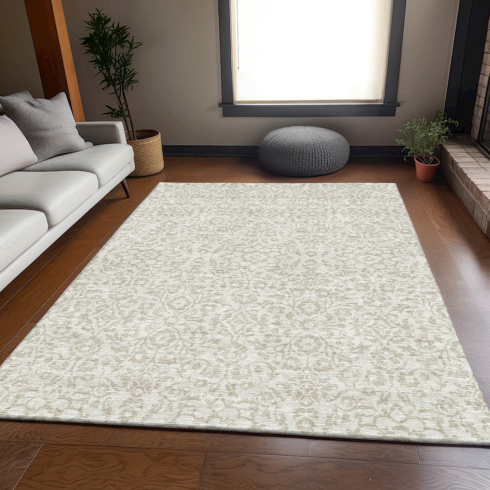 Premium Machine Washable Mayfield AMF920 Ivory 2'6" x 3'10" Rug