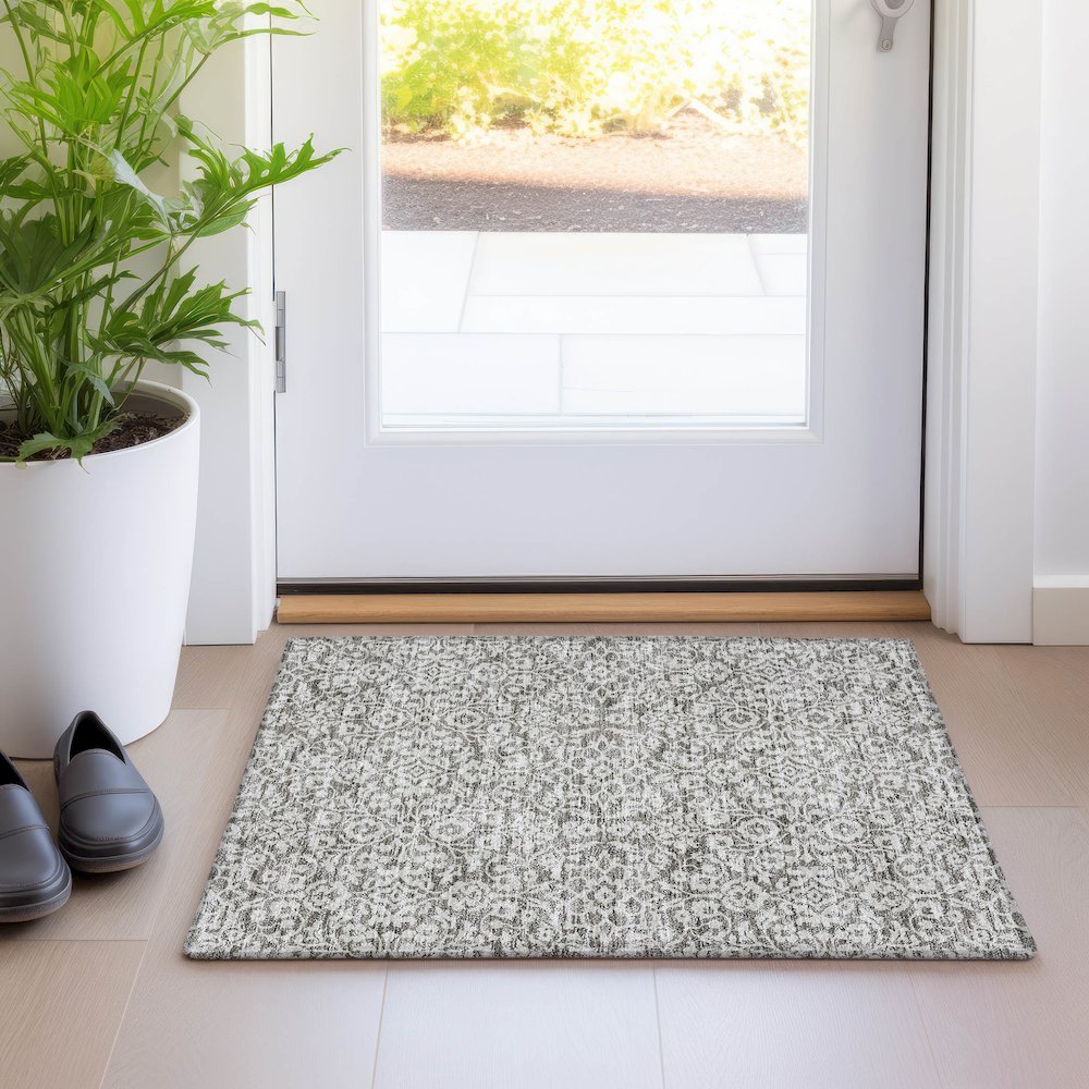 Premium Machine Washable Mayfield AMF920 Taupe 1'8" x 2'6" Rug